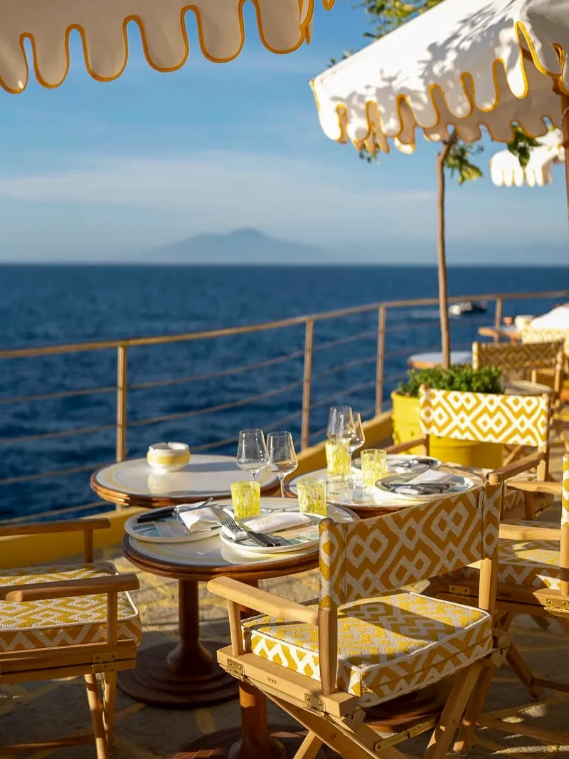 A private villa terrace above the Amalfi Coast