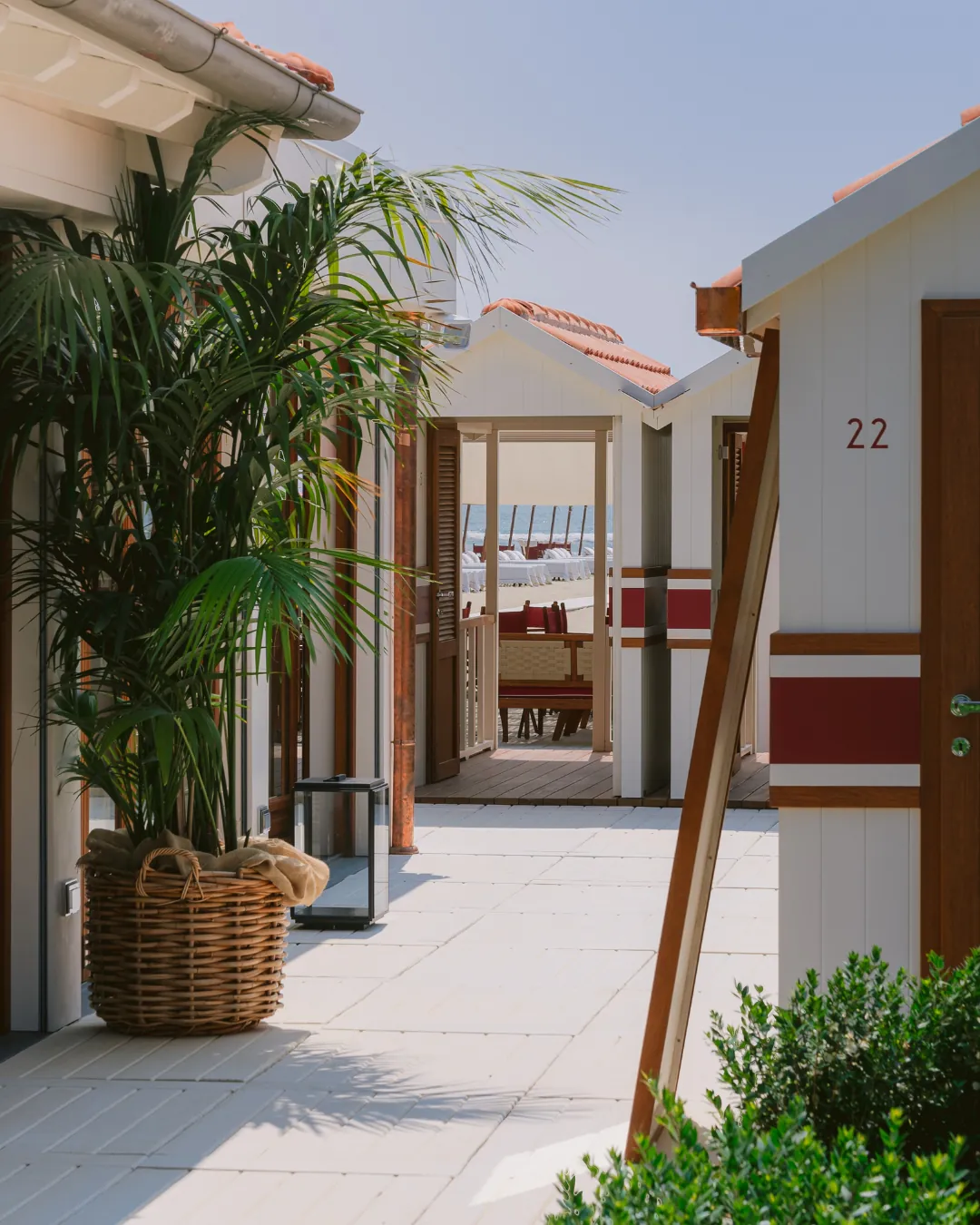 Private beach club on the Versilia coast